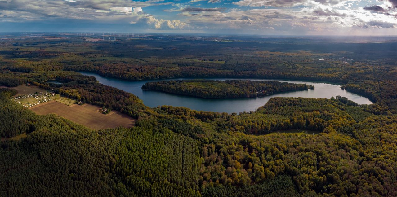 Luftbild auf den Liepnitzsee