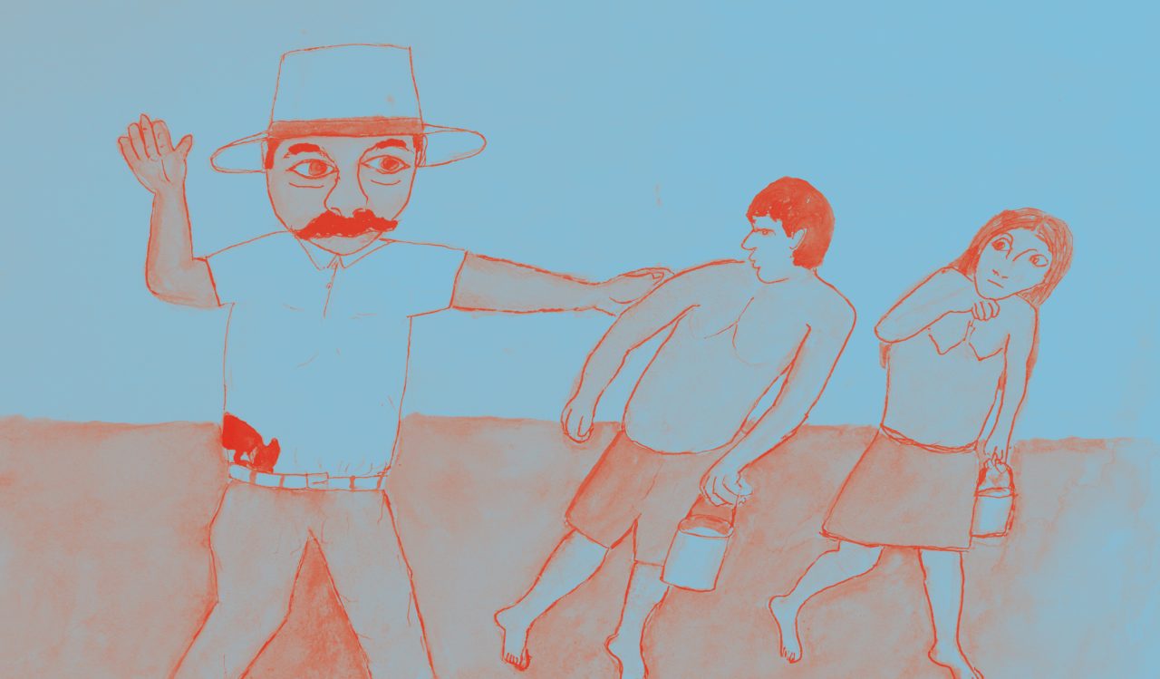 Keyvisual der Ausstellung "Feliciano Lana. Die Geschichte der Weißen"
